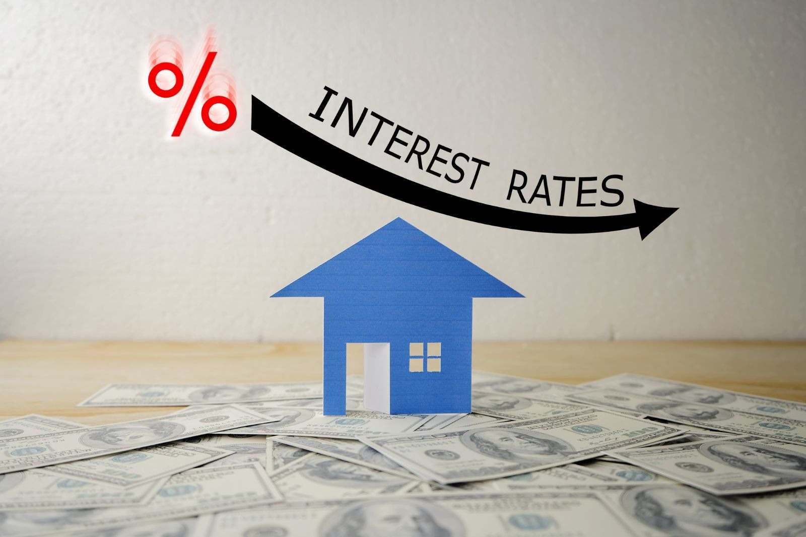 Image representing decreasing mortgage interest rates and lower monthly payments