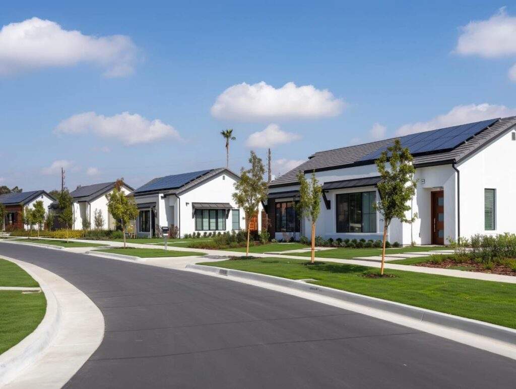 Suburban street in Austin representing the diverse residential market space.