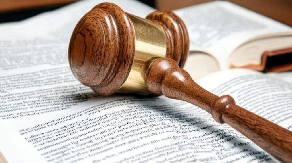 Close-up of legal documents and a gavel representing the Texas court FinCEN ruling.